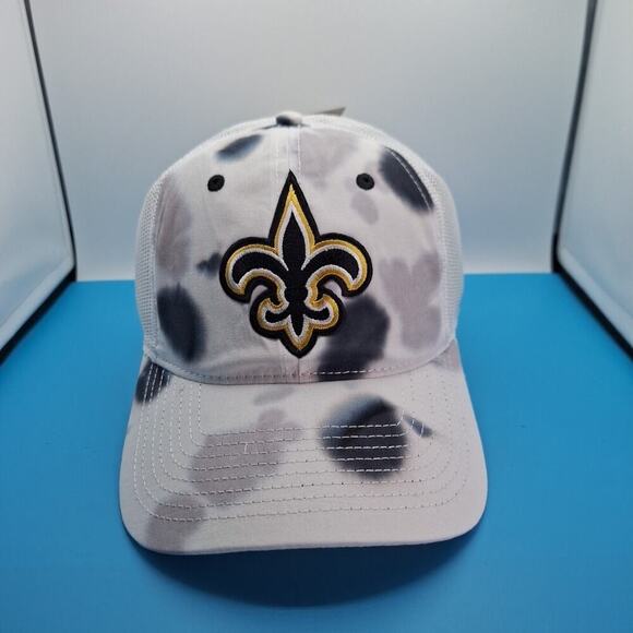 New Orleans Saints Tie Dye Trucker Snapback Patch Hat Cap NFL The Game Cotton - Picture 1 of 8